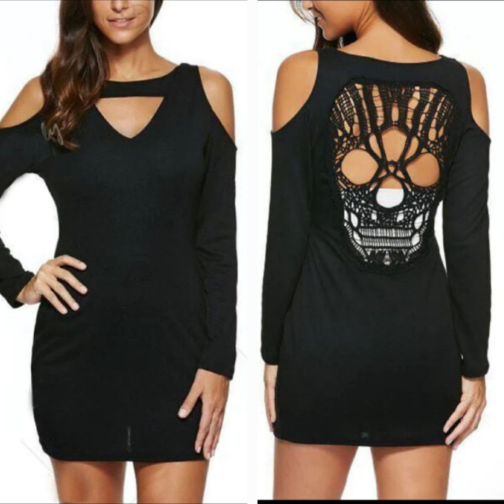 XJF•MC Skull Cut-out Dress